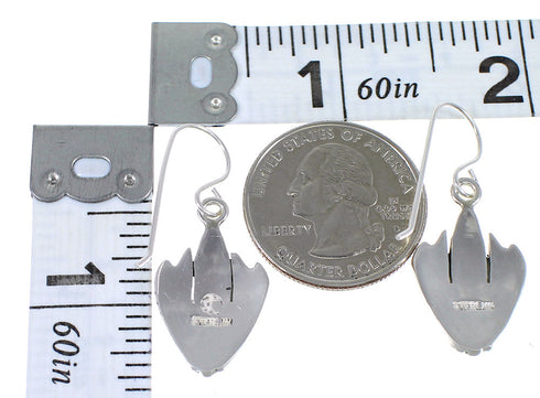 Sterling Silver Multicolor Southwestern Hook Dangle Earrings WX71670